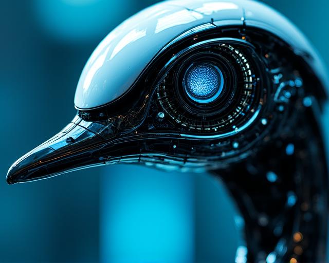 高度なセンサーアレイを搭載した空中ロボティクスのクローズアップ