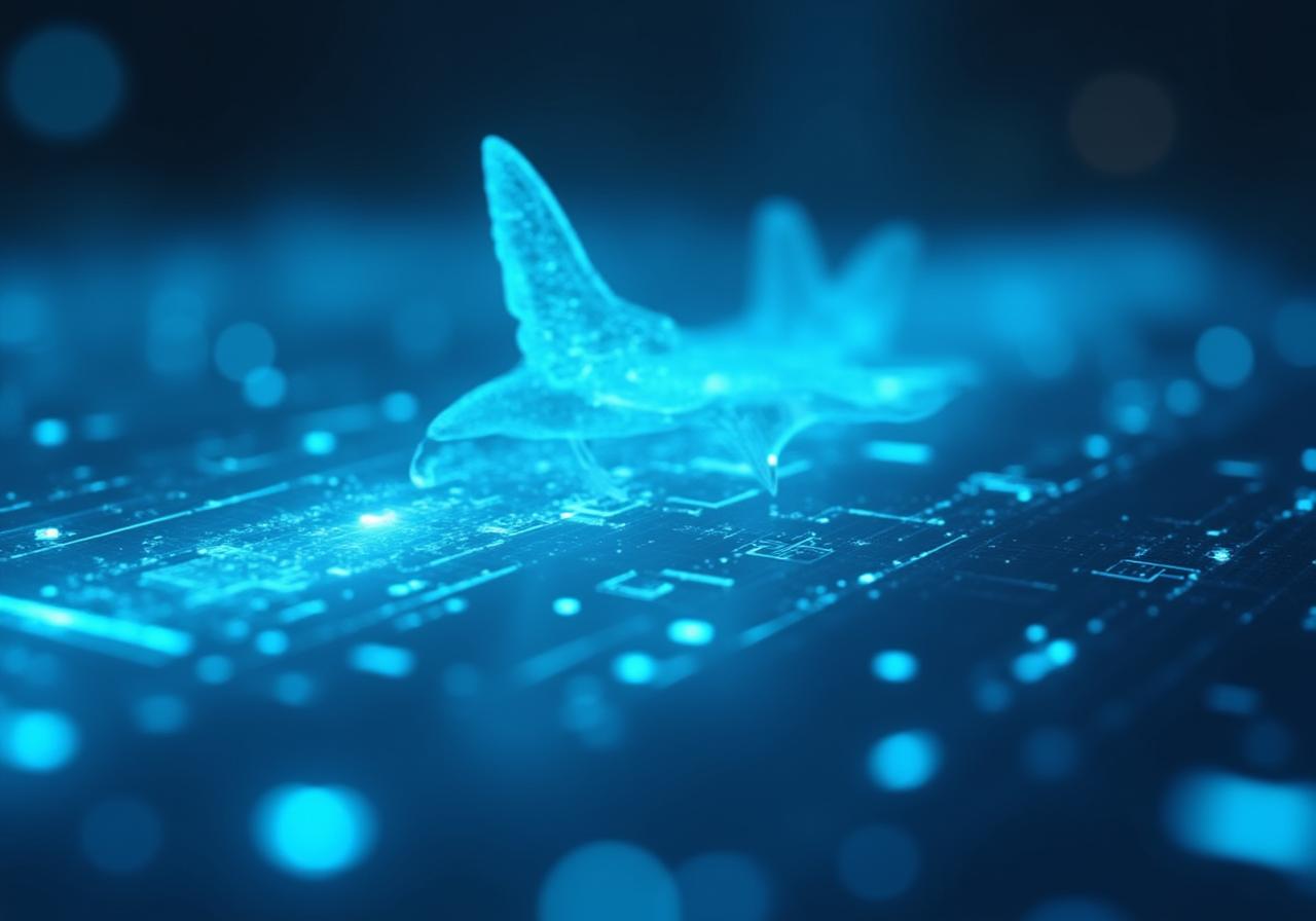 Futuristic flight logistics documentation concept